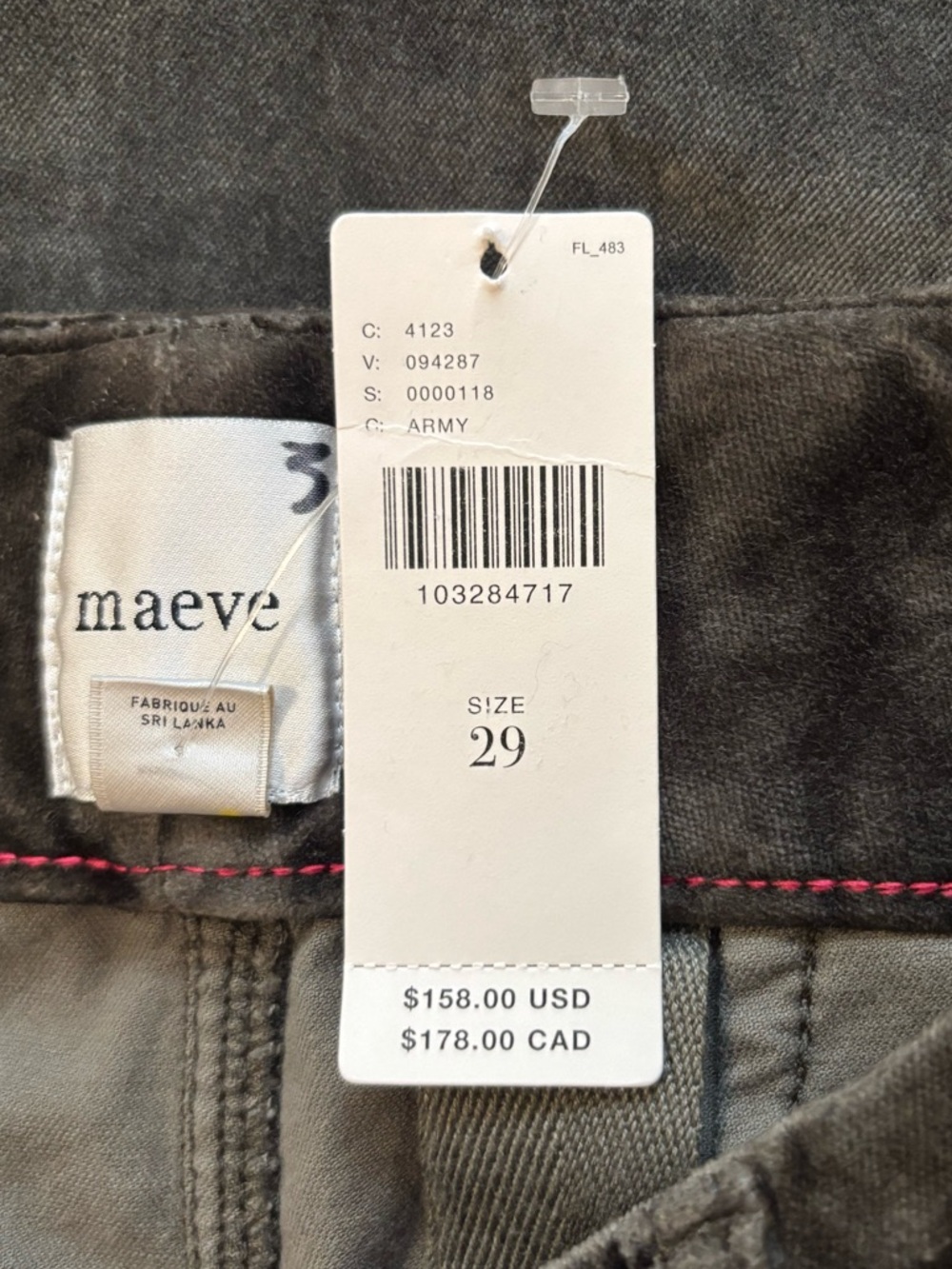 Maeve/Anthropologie The Colette Full-Length Wide Leg Velvet Pants in Army 29 NWT - Picture 9 of 12